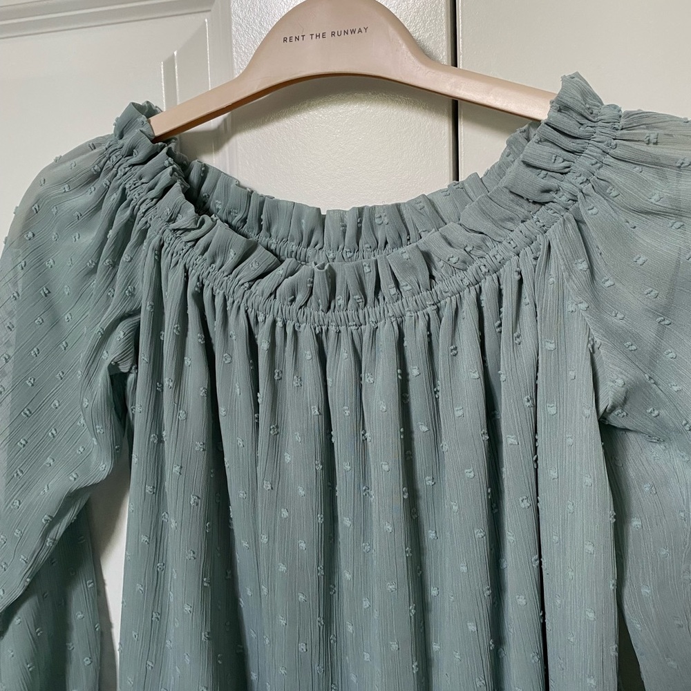 H&M Divided Mint Off The Shoulder Top
